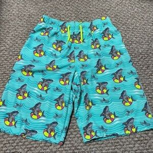 Wonder Nation Kids Swim Trunks Shark in a Floaty Size XXL (18)